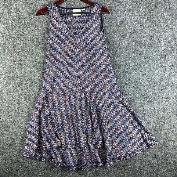 Anthropologie Dresses & Skirts - Anthropologie Maeve Womens XS Dress Sleeveless Knit A Line Swing Hem Blue Purple